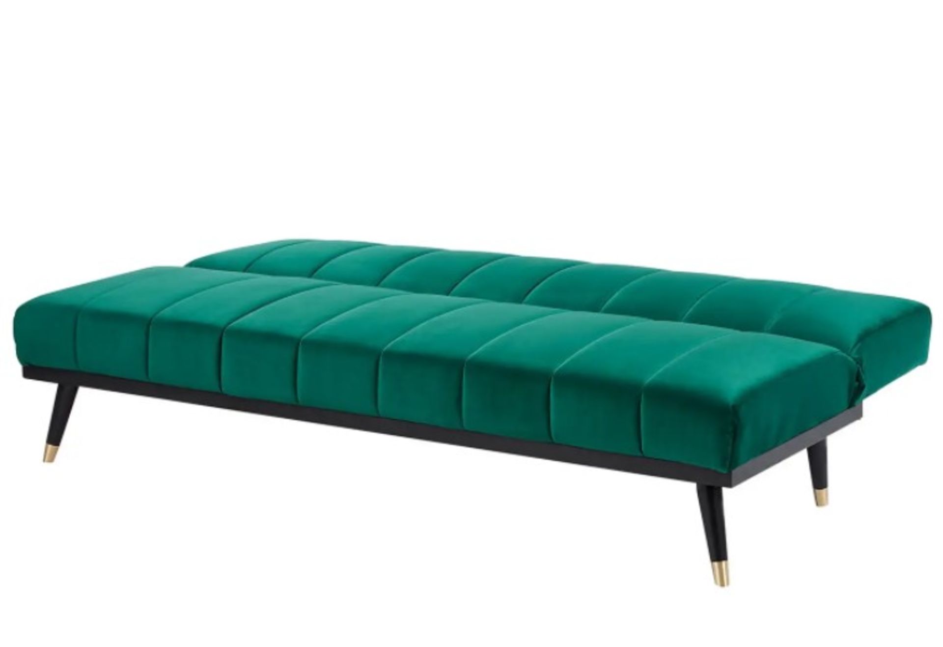 1x Sindy Sofa Bed Luxe Emerald Green (With Legs) RRP £250. Sofa : (H)82 x (W)181 x (D)83cm. Sofa - Image 5 of 7