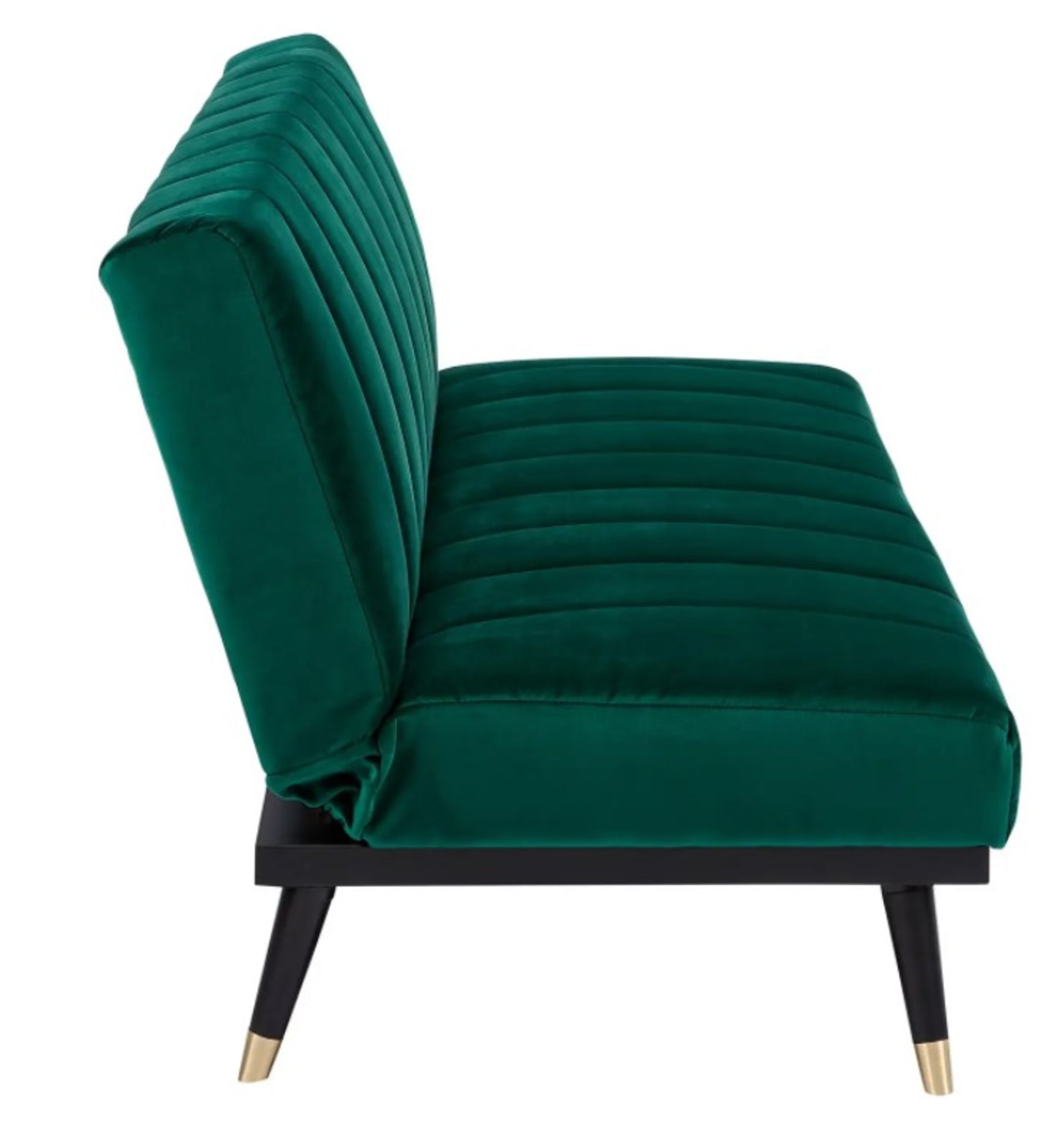 1x Sindy Sofa Bed Luxe Emerald Green (With Legs) RRP £250. Sofa : (H)82 x (W)181 x (D)83cm. Sofa - Image 4 of 7