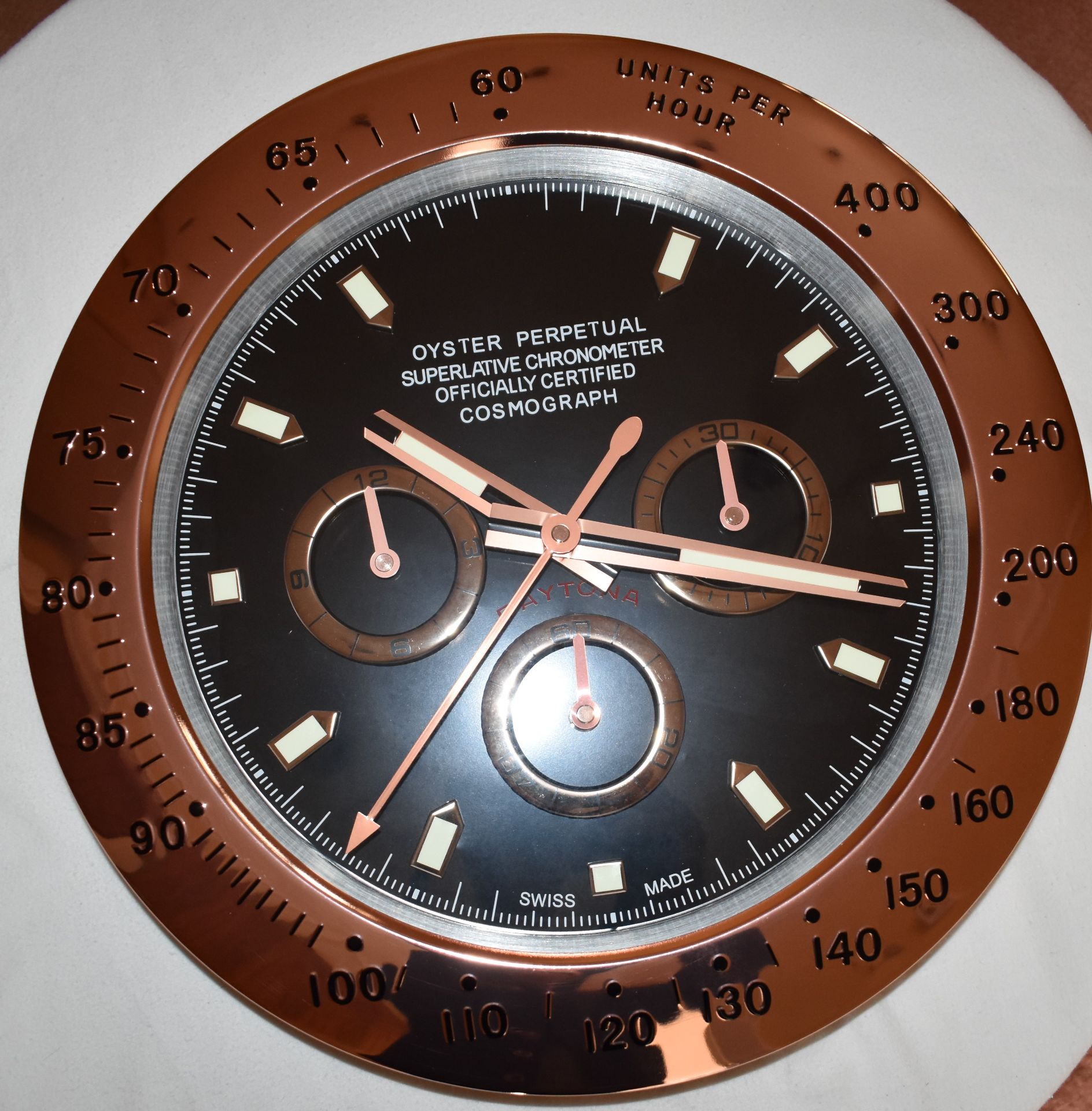 40 cm Copper body Black Dial clock