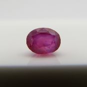 A single, unmounted 0.50ct red Ruby gemstone