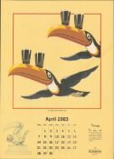 2003 Guinness Calendar Print John Gilroys Animals Characters *7