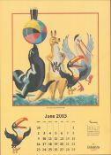 2003 Guinness Calendar Print John Gilroys Animals Characters *9