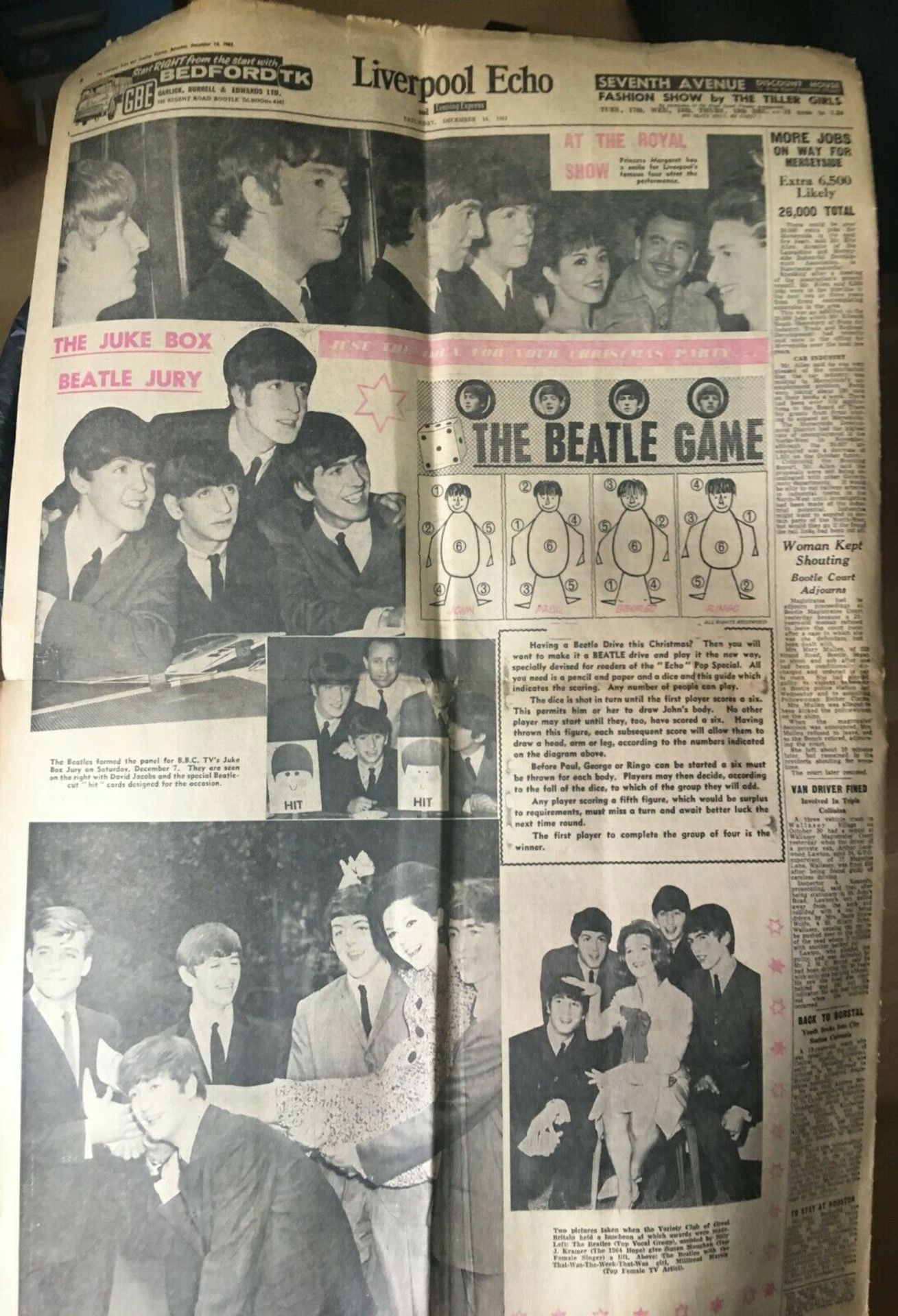 Rare Beatles 1963 Liverpool Newspaper The Year Of The Mersey Sounds - Image 2 of 9