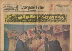 Rare Beatles 1963 Liverpool Newspaper The Year Of The Mersey Sounds