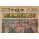 Rare Beatles 1963 Liverpool Newspaper The Year Of The Mersey Sounds