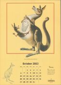 2003 Guinness Calendar Print John Gilroys Animals Characters *13