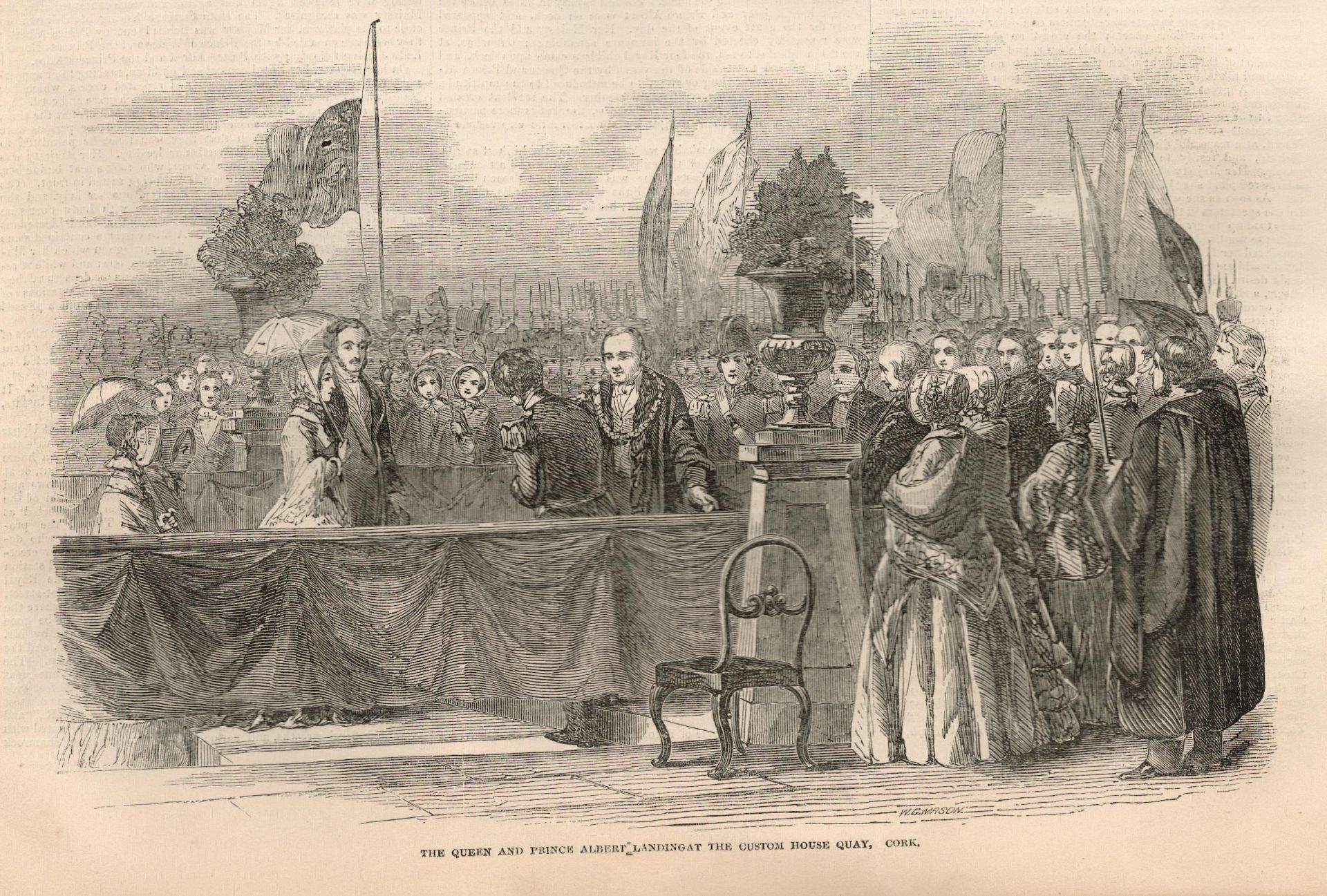 The Queens Visit to Ireland Special Edition 1849 Antique Newspaper - Image 6 of 24