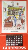 1976 Vintage Guinness Calendar Print _Pub Names' Artwork *1