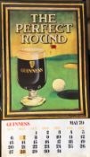 1979 Vintage Guinness Calendar Month Print _ The Perfect Round _