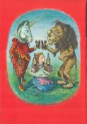 1951 Guinness Double Sided Print Alice In Wonderland Theme-4