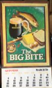1971 Vintage Guinness Calendar Month Print _The Big Bite'