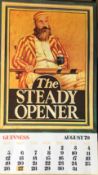 1979 Vintage Guinness Calendar Month Print _ The Steady Opener _