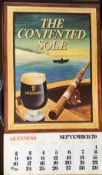 1979 Vintage Guinness Calendar Month Print _The Contented Sole_