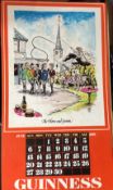 1976 Vintage Guinness Calendar Print _Pub Names' Artwork *5