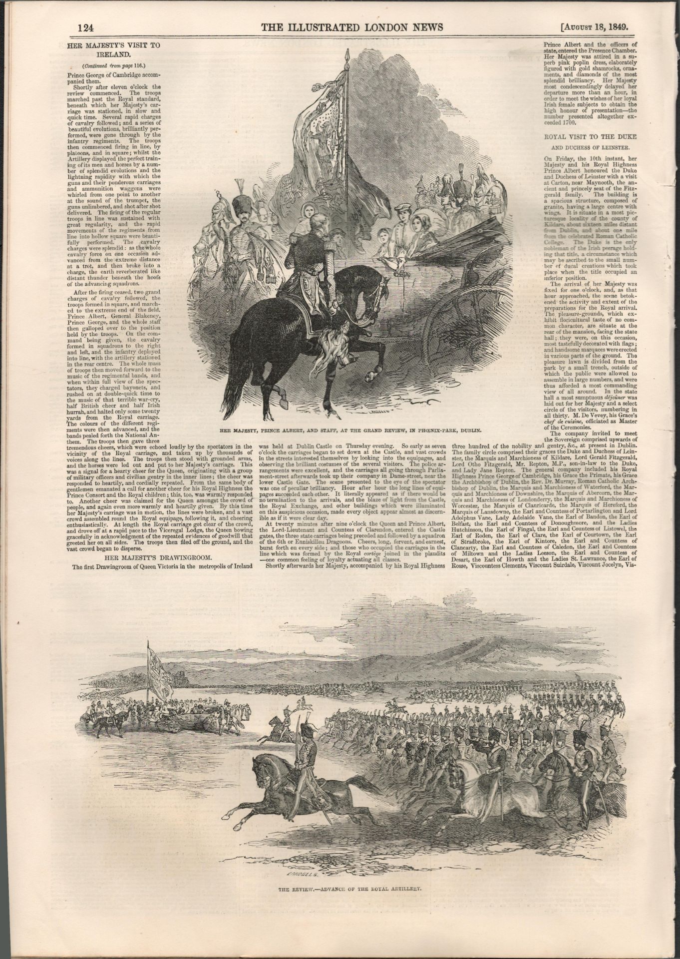 Antique 1849 Rare Newspaper Queen Victoria Royal Tour To Belfast - Image 16 of 17