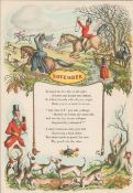 1952 Rare Guinness Double Sided Page 'Rugby Game & The Hunt'