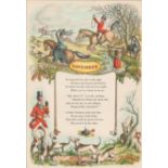 1952 Rare Guinness Double Sided Page 'Rugby Game & The Hunt'