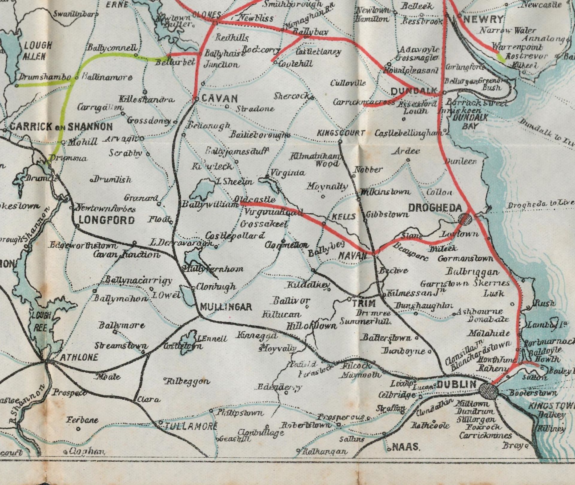 Original 1896 Antique Great Northern Railway Map of Ireland. - Image 7 of 7