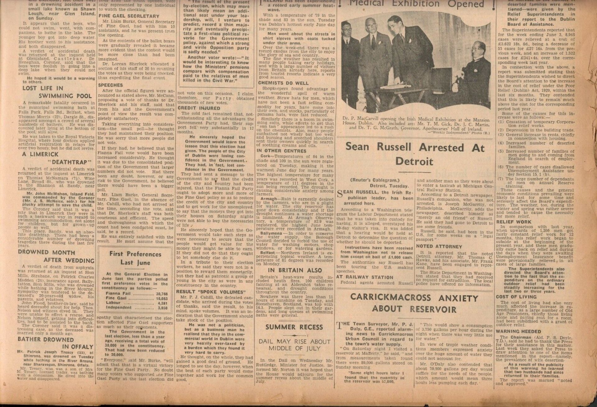 Irish Independence 1939 News WW2 GAA Reports, Adverts, RTE Guide-2 - Image 2 of 8