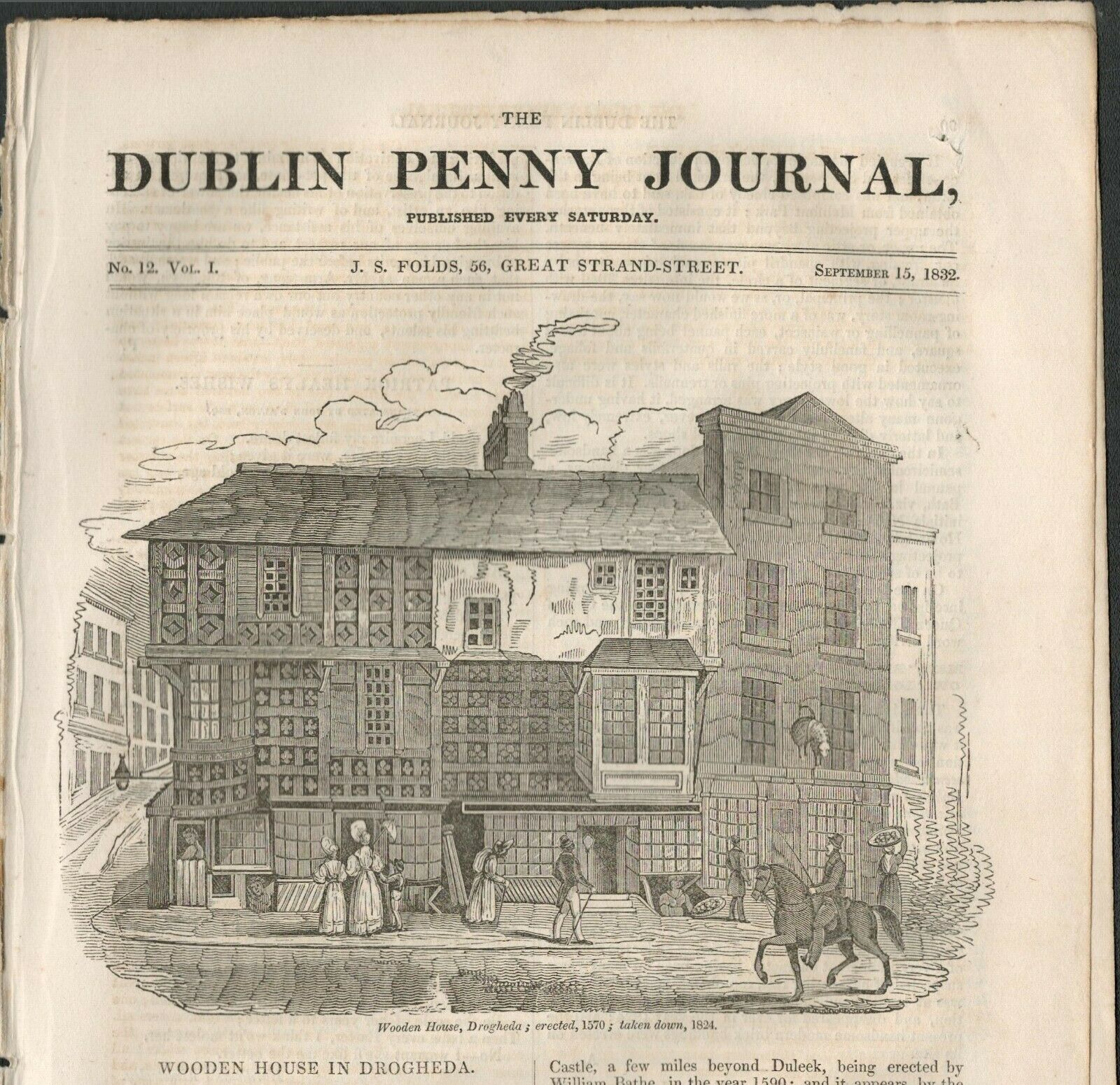 2 Antique 190 Years Old 1832 Dublin Penny Journal - 20 - Image 3 of 3