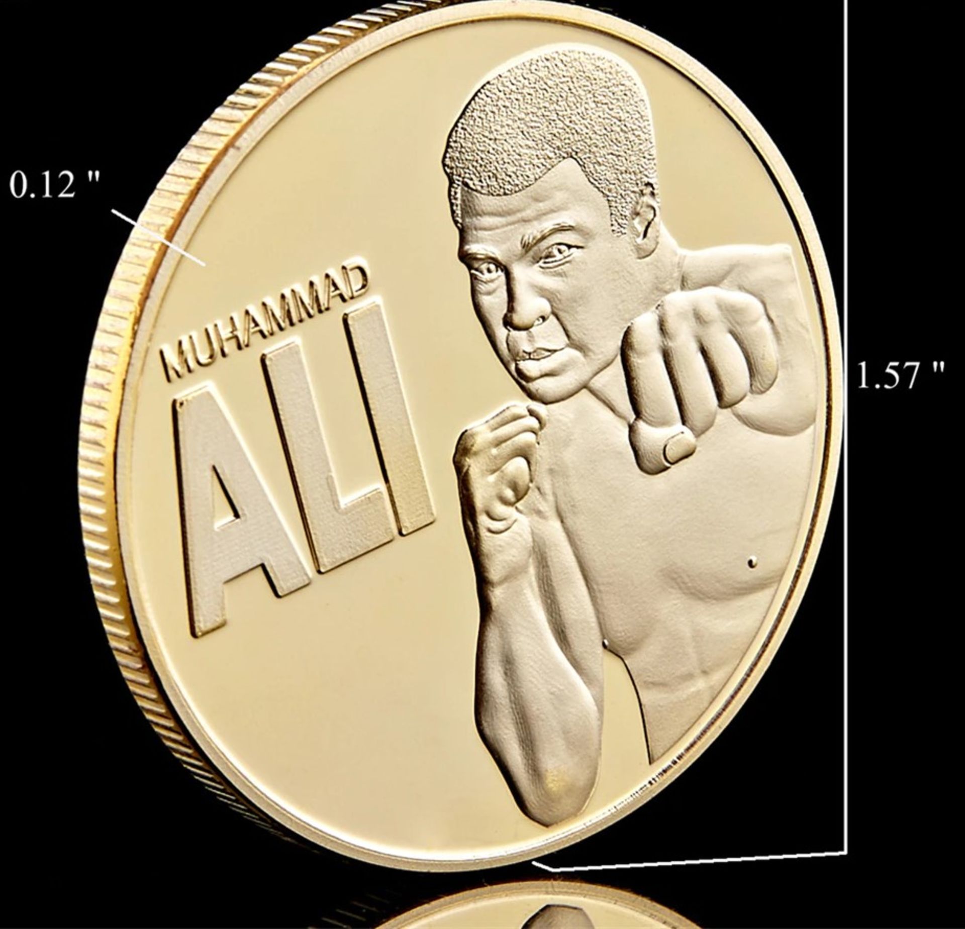 Muhammad Ali Boxing Gold Plated Commemorative Coin 5 Sets - Image 3 of 4