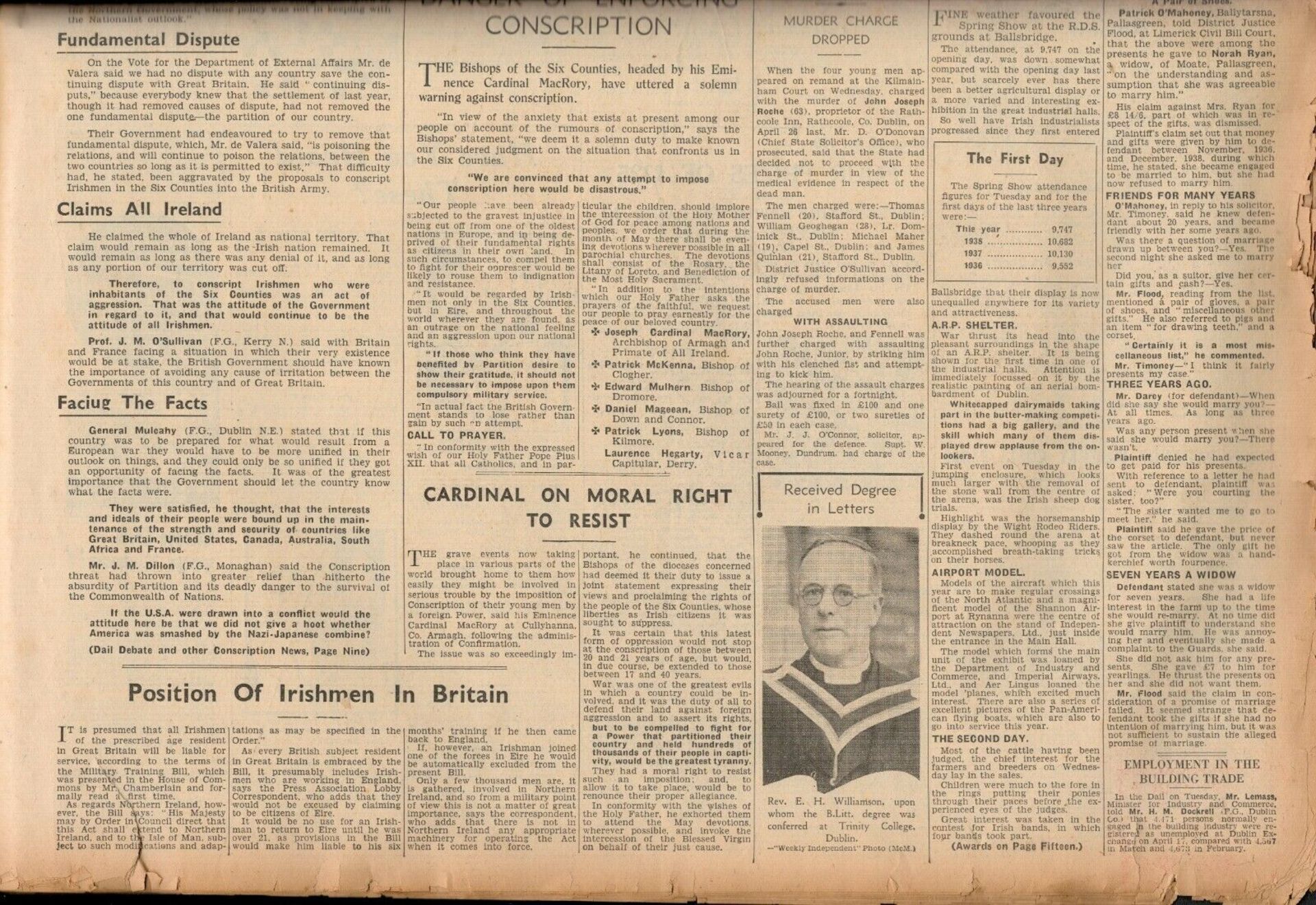 Irish Independence 1939 News WW2 GAA Reports, Adverts, RTE Guide-3 - Image 2 of 7