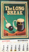 1979 Vintage Guinness Calendar Month Print _ The Long Break _