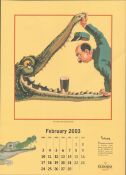 2003 Guinness Calendar Print John Gilroys Animals Characters *6