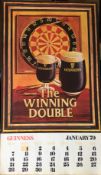 1979 Vintage Guinness Calendar Month Print _The Winning Double'