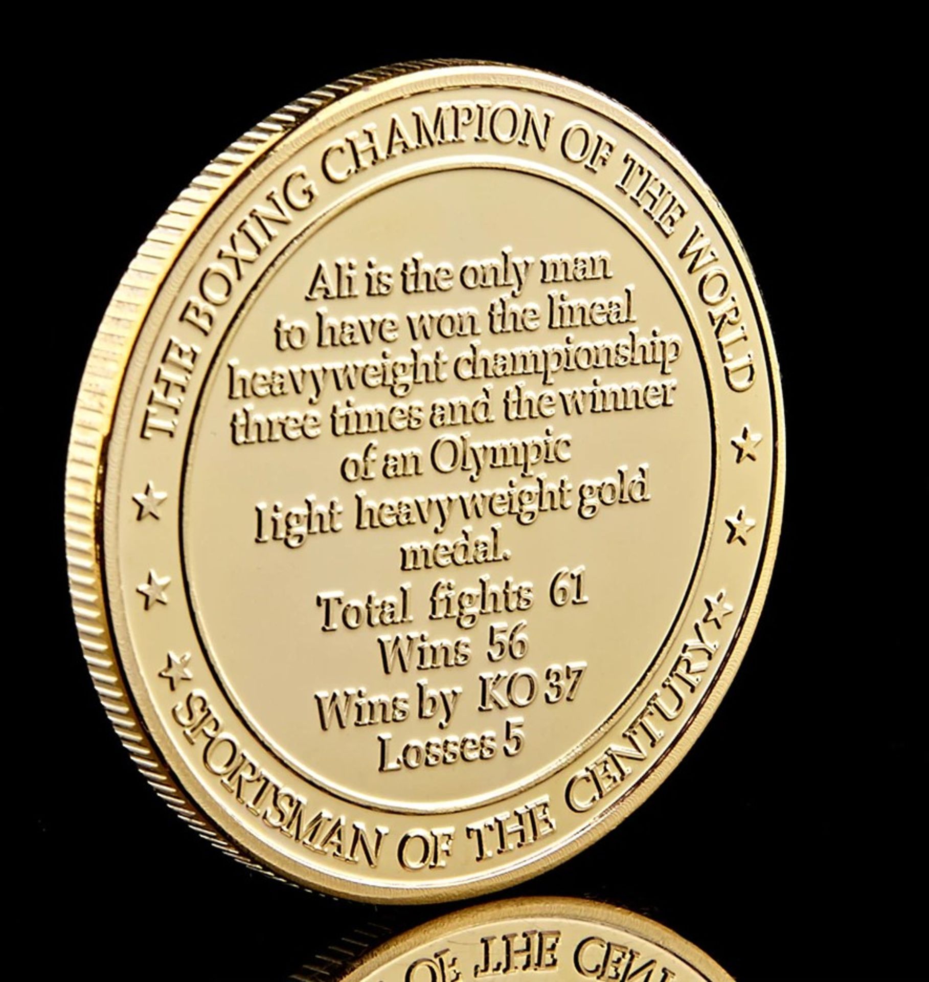 Muhammad Ali Boxing Gold Plated Commemorative Coin 5 Sets - Image 4 of 4