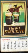 1971 Vintage Guinness Calendar Month Print 'The 10-1 Favourite'