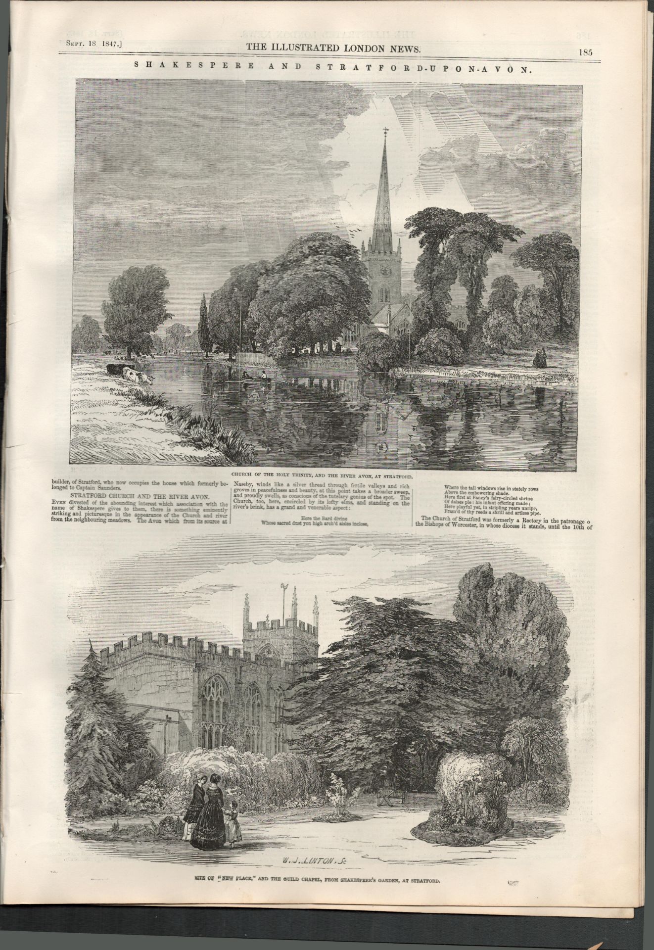 Antique William Shakespeare 1847 London Newspaper Special - Image 13 of 15