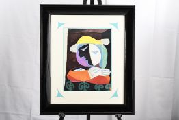 Limited Edition Lithograph by Pablo Picasso "Femme au Balcon" from the Marinna Picasso Collection