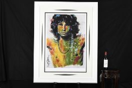 Large Authenticated Limited Edition by the Late Famous American Artist Sidney Maurer. (Jim Morrison)