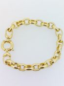 9ct (375) Yellow Gold Large Open Link Braclet