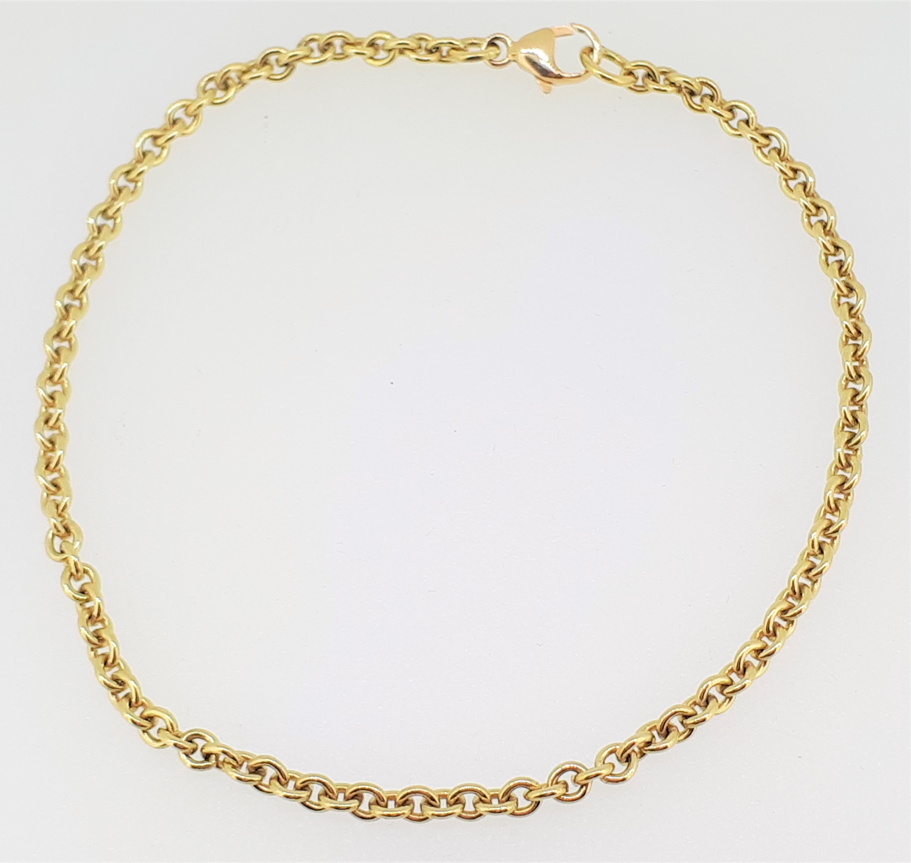 18ct Yellow Gold (750) Round Belcher Bracelet - 7.5"/ 19cm - Image 2 of 2