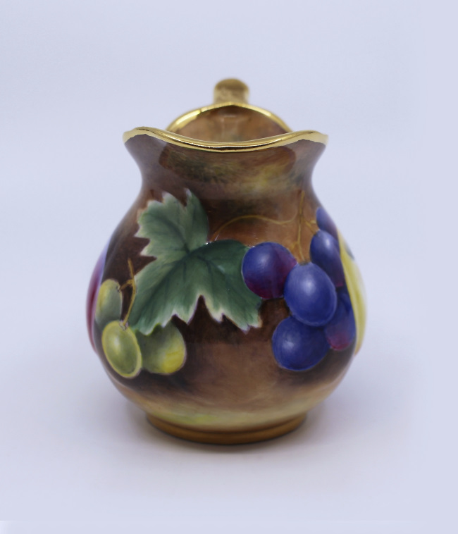 Hand Painted Fruit Cream Jug by Leaman - Image 2 of 11
