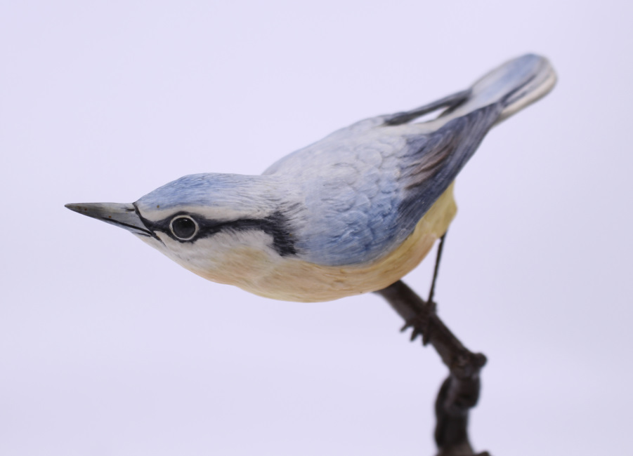 Albany Worcester County Birds Porcelain & Bronze Nuthatch - Image 4 of 7