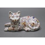 Seated Cat Sculpture Chinese Imari