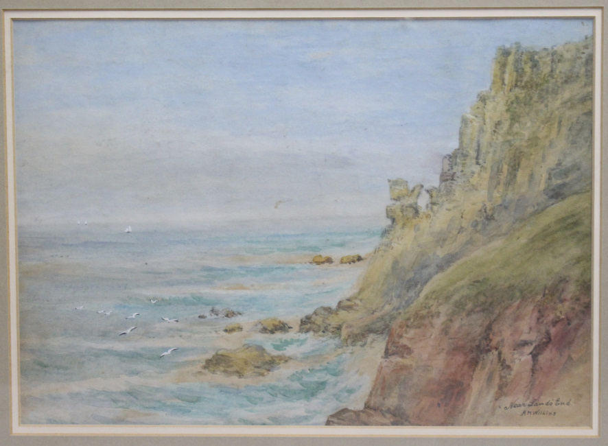 Near Land's End' A.M.Wilkins Watercolour - Image 2 of 5