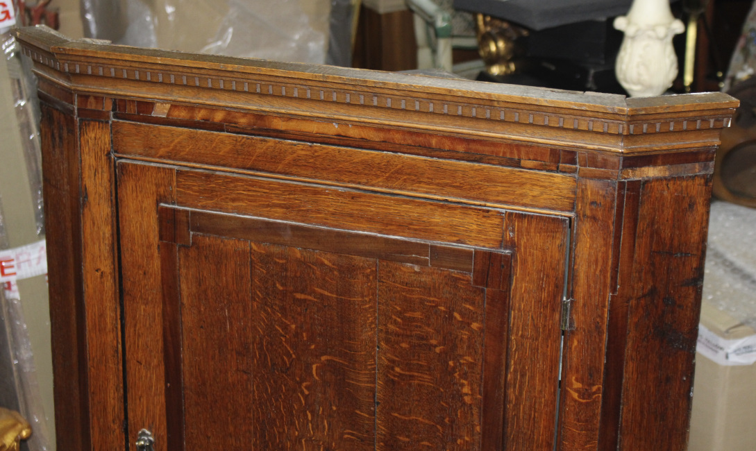 Georgian Mahogany Hanging Corner Cabinet Cupboard - Image 2 of 6