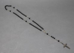 Silver Metal Rosary Beads
