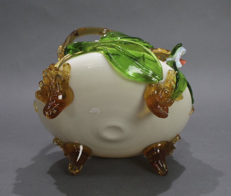 Victorian English Glass Handled Bowl - Image 3 of 3