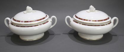 Pair of Royal Worcester Grosvenor Lidded Tureens