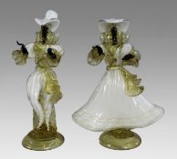 Pair of Murano Glass Figures by Cesare Toffolo