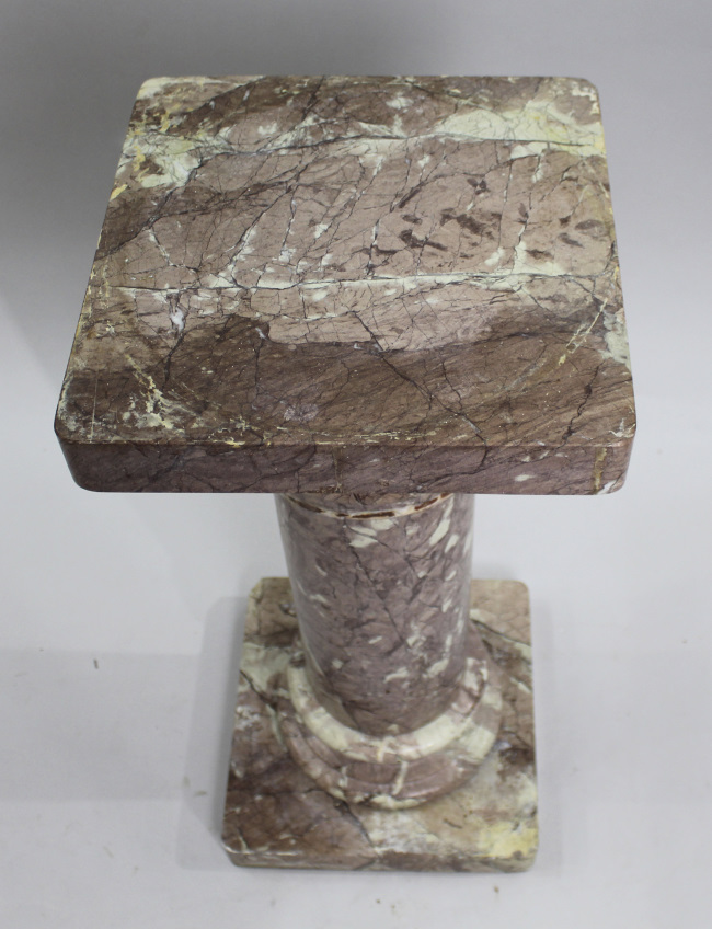 Rouge Marble Pedestal - Image 4 of 5