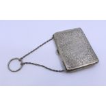 Victorian Silver Card Case By Joseph Gloster Birmingham 1898