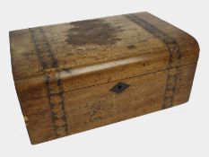 Edwardian Walnut Vanity Box with Tunbridge Ware Inlay