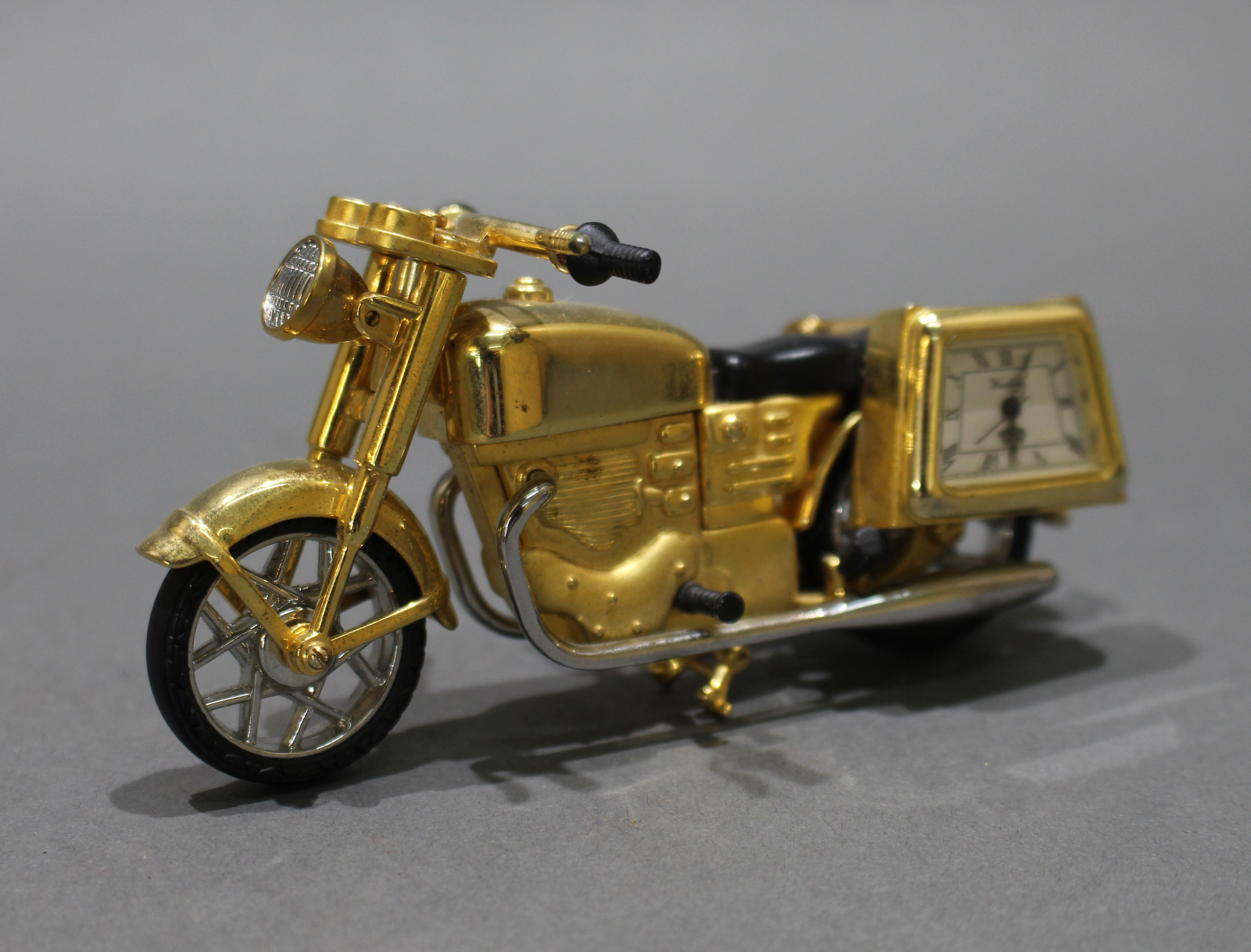 Woodford Gold Plated Motorbike Clock - Image 2 of 4