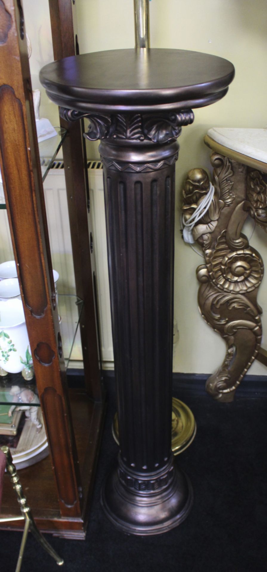 Heavy Antique Style Bronzed Pedestal Stand - Image 2 of 3